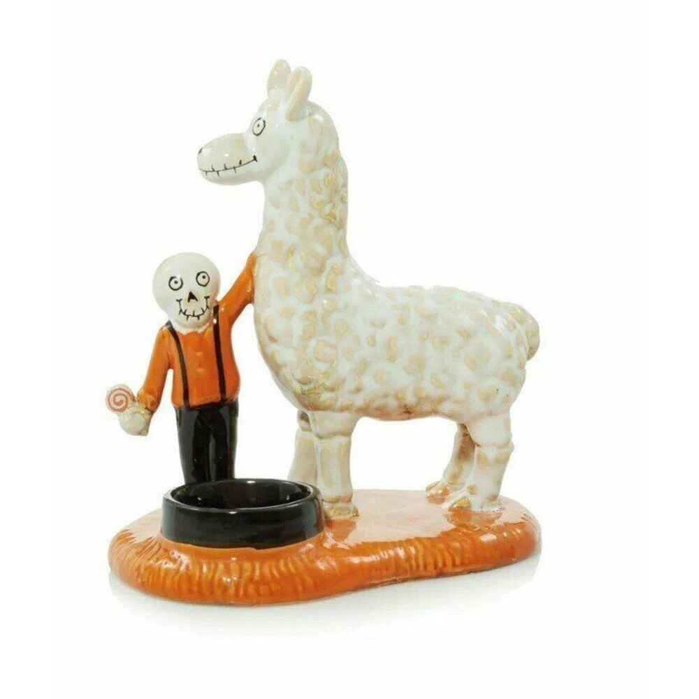Yankee Candle Halloween Boney Llama Skeleton Tea Light Holder  New In Box!